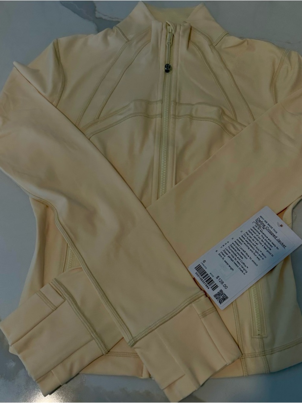 💛 Define Cropped Jacket Nulu Butter Cream NWT SZ 6